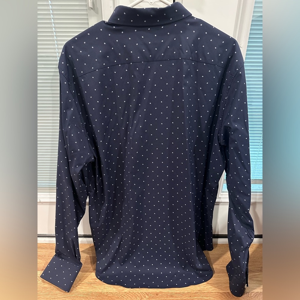 Bonobos Dark Blue Polka Dot Shirt - Picture 2 of 3